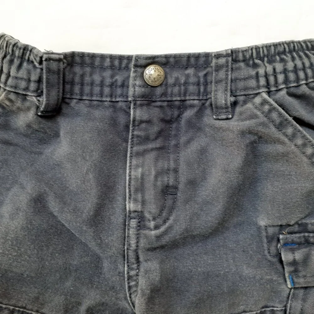 Oshkosh Boys Shorts Navy Cargo Elastic Waist Size 12 Months